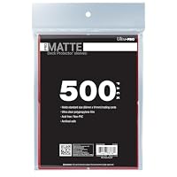 Ultra PRO - 500 Ct Rouge PRO-Matte Standard Card Sleeve Deck Protector Pour Cartes à Collectionner, Cartes de Sport, MTG, D&D - Dimensionnées Pour Taille Standard