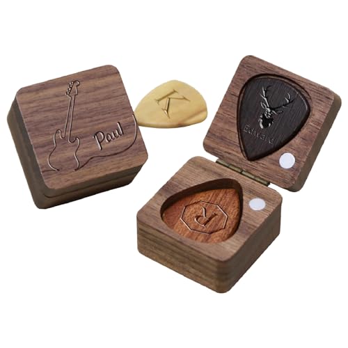 Custom Guitar Picks With Case,Personalized Engraved Guitar Picks Holder, Customized