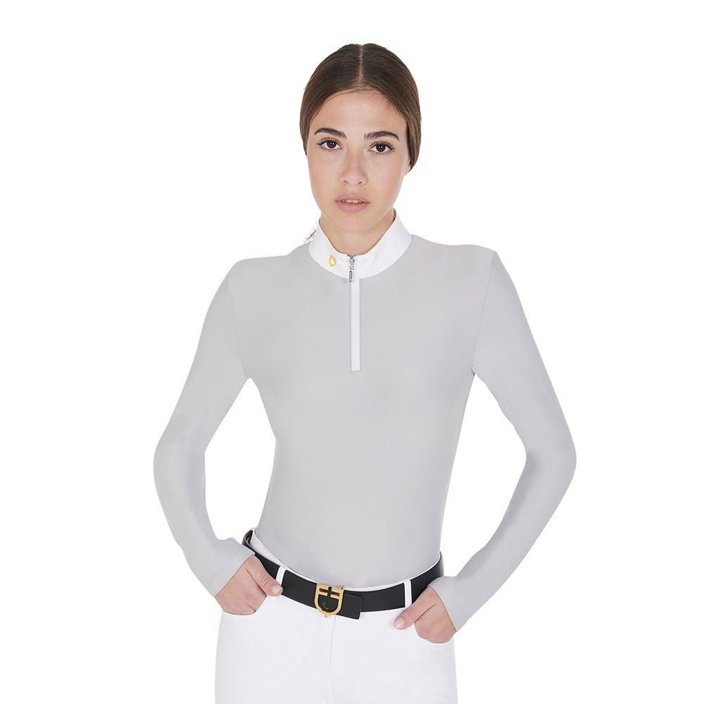 Polo warm de manga larga para mujer textura suave talla XS de lujo 5