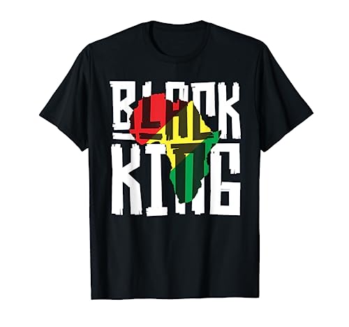 Black King T-Shirt for Boys Men History Month Africa Tribal T-Shirt