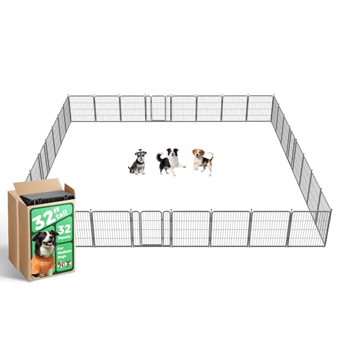 FXW Aster Dog Playpen Designed for Yard, 32inch 32 Panels