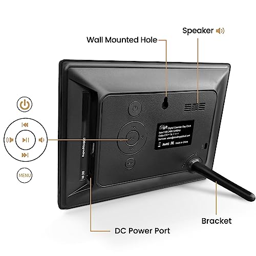 Digtal Clock With Day And Date For Seniors, Large Lcd Time Display, Auto Dimmable, 12 Alarm Settings - Best Gift For Elderly #TOP5