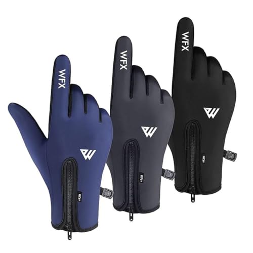 WESTWOOD FOX Guantes de ciclismo para niños, guantes térmicos de invierno para niños y niñas, resistentes al viento, antideslizantes, pantalla táctil, agarre de palma, guantes de dedo completo para