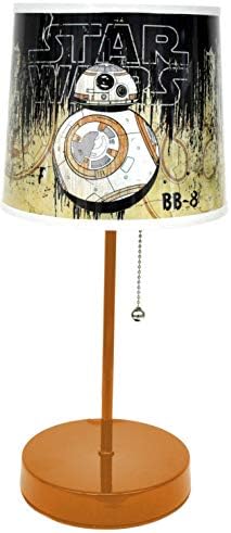 Star Wars BB8 Stick Table Kids Lamp With Pull Chain, Themed Printed Decorative Shade