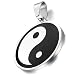 Cupimatch Vintage Men Stainless Steel Chinese Symbol Taiji Yin Yang Pendant Necklace with 22" Chain