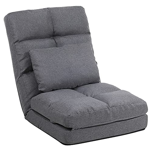 Floguor Chaise Lounge Indoor, 14-Position Floor Chair With Back Support For Adults Kids, Folding Lazy Sofa Chair Lounge Chair With A Padded Pillow For Living Room, Bedroom, For Gaming Reading 8823Gr #TOP10