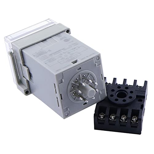 Relais temporisé numérique DH48S-S commutateur de temps 110V avec embase de fixation