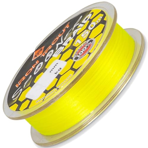 Iron Trout Spooner Braid - 150m Forellenschnur, Durchmesser/Tragkraft:0.06mm / 3.8kg, Sänger Farbe:Gelb