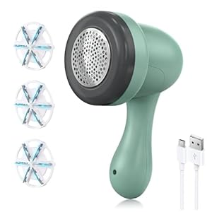 Fabric Shaver, Lint Remover for Clothes, Electric Lint Shaver with 6-Leaf Blades, Sweater Shavers to Remove Pilling for Clothing, Couch, Furniture, Fuzz, Lint Ball, Pillings, USB Rechargeable