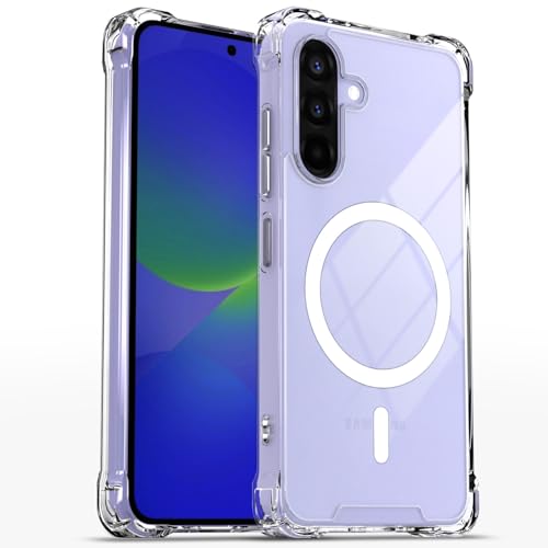 Image of Outlouders Back Cover for Samsung Galaxy A36 5G Mag-Safe Transparent PC + TPU Bumper Case with Magnetic Support Shockproof Protection (Transparent Mag-Safe)