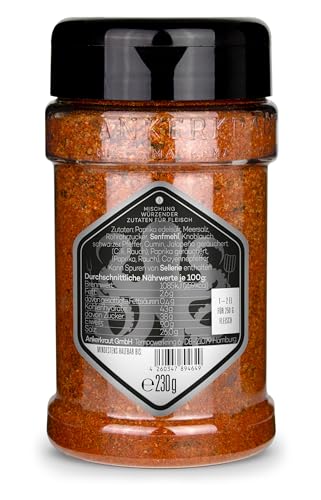 Foto von Ankerkraut Magic Dust, BBQ Rub, Marinade für Fleisch, Gewürzmischung zum grillen, allzweck Gewürz mit Paprika geräuchert nach Originalrezept, 230 g im Streuer