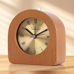Tulivios Alarm Clock for Bedroom with Backlight, Battery Operated, Non Ticking, Perfect for Home