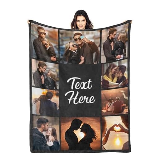 Printwoo Custom Blanket with Picture Text Customized Throw Personalized, Customizable, Photo Blankets Customize Gifts for Mom, Dad, Couple, Girlfriend, Boyfriend, Wife, Husband, D10 Photos-1