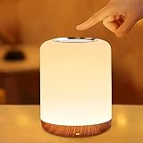 SOLIDEE Luz Nocturna Infantil,Recargable Temporizador Lampara Quitamiedos Infantil Para Dormitorio Sala De Estar Regalo(madera)
