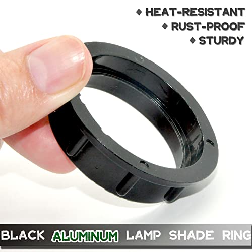 Light Socket Shade Rings,Aluminum Threaded Socket Ring For Medium Base E26 Sockets,Retaining Rings For Glass Lamp Shades/Light Fixtures,Lock Thread Diameter 1-1/2 Inches #TOP1