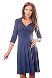 Purpless Maternity Classic Pregnancy Dress Vneck A line 4400 (UK, Numeric, 14, Regular, Regular, Jeans)