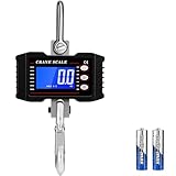 Industrial Crane Scale 1000kg / 2200lb - Heavy Duty Hanging Scale with High Precision Sensor, Data Hold, Tare & Unit Switch - Aluminum Alloy Case for Factory, Construction, Farm
