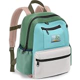LASUK Mochila infantil para meninos e meninas, mochila infantil pré-escolar para escola e viagens, Verde claro, MINI - Age 2-4 (12'H), Durável