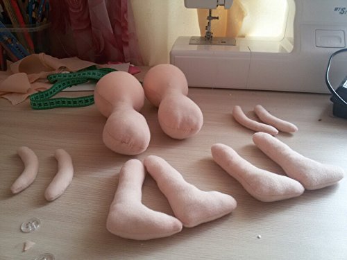 Inee 100% Cotton Interlock Knit Waldorf Doll Skin Fabric, One Yard, Flesh #TOP4