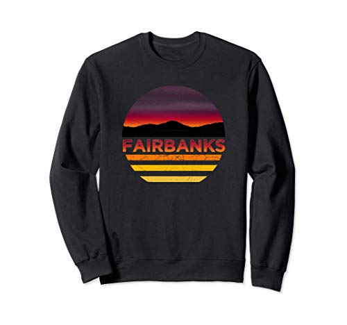 Retro Vintage Fairbanks, Alaska Vacation Souvenir Sudadera