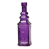 Luna Bazaar Purple Square Decorative Glass Bottles - CG75J