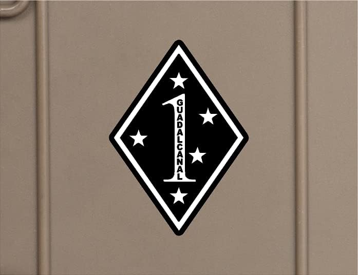Image of 1st Marine Division 1st MARDIV Veteran Sticker Decal (2 inch Pack of 2)