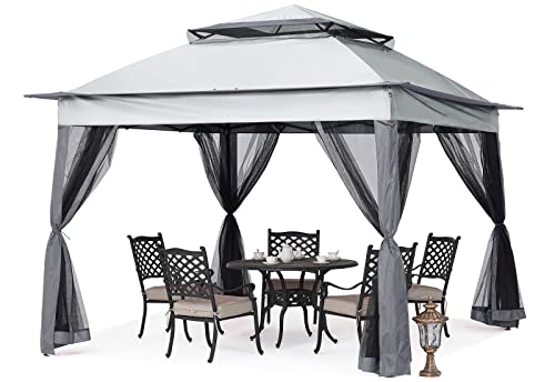 MASTERCANOPY Patio Gazebo Outdoor Pop Up Gazebo with Mesh Walls