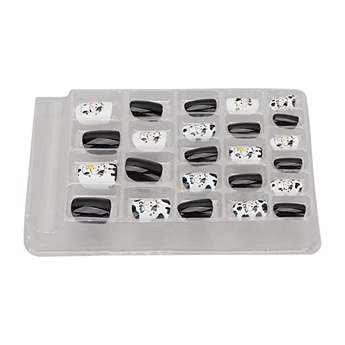 Unhas de Pressão para Crianças, Faça você Mesmo 24 Peças, Cobertura Completa, Unhas Postiças para Cr