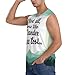 Qewfoju Not All Those Who Wander are Lost 1 Pattern Workout Tank Tops for Men Sleeveless Athletic Muscle Shirts Black
