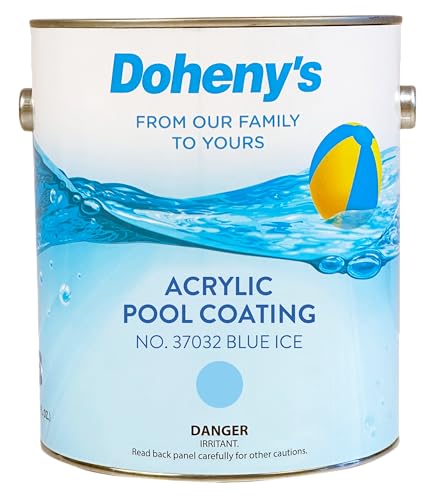 Image of Doheny's Pro-Grade Acrylic Pool Paint, Blue Ice, 1 Gallon