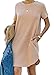 YEXIPO Women's Casual Summer Short Sleeve T Shirt Dress Nightgown Crew Neck Loose Solid Color Basic Dresses with Pockets