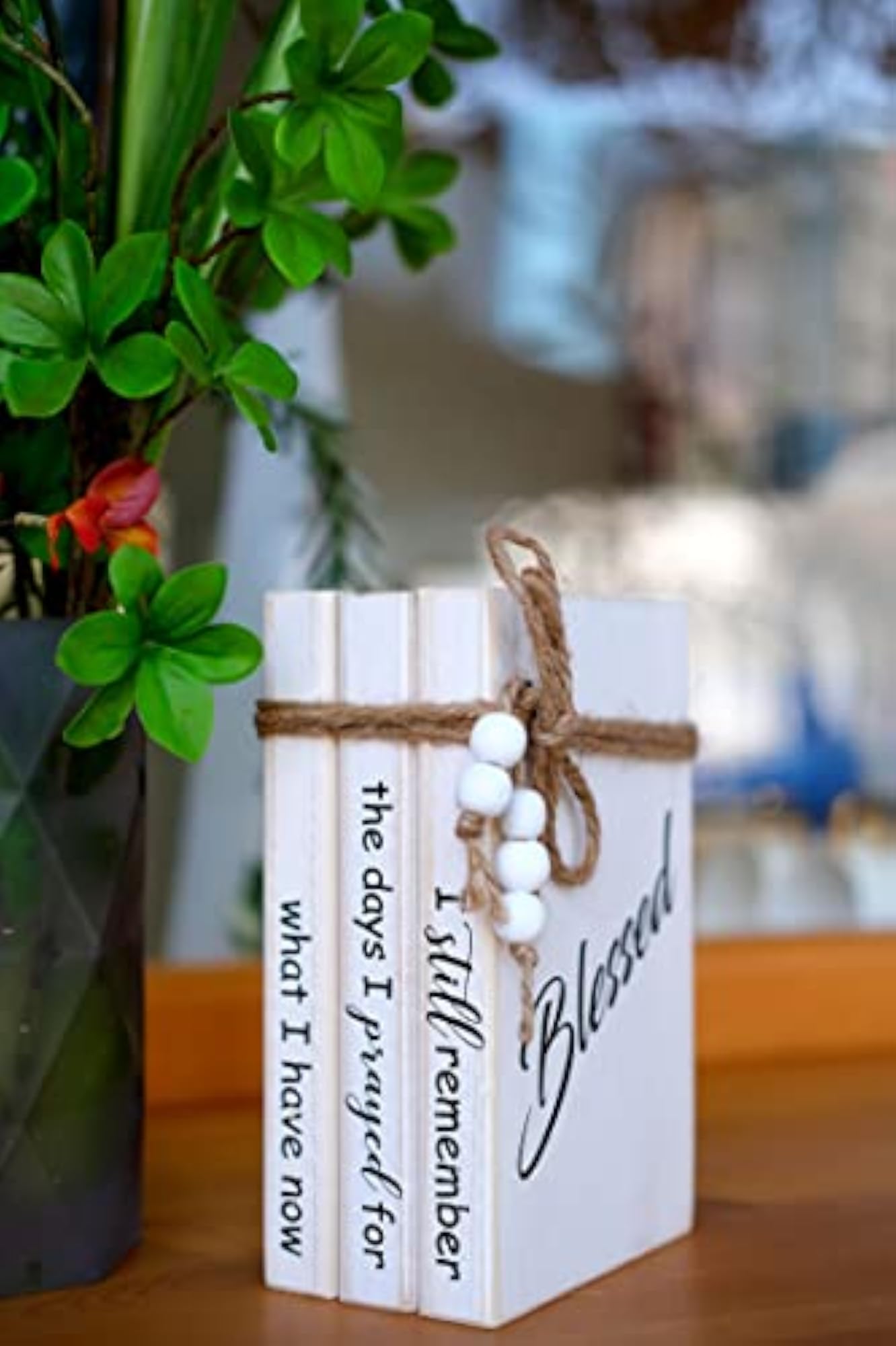 Wooden Decorative Books Stack for Coffee Table