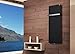 Produktbild BADHEIZKÖRPER Design Mirror Steel 2 120x47cm 799 W schwarz +1 Halter 30mm SZAGATO Handtuchwärmer Handtuchtrockner Handtuchhalter Paneelheizkörper vertikal Mittelanschluß Flachheizkörper