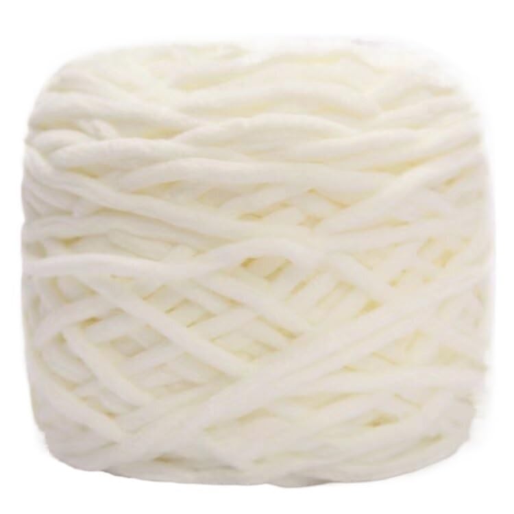 Fil peluche simple pli doux et chaud, lot de 5 rouleaux de fil épais polyester 165g lavable