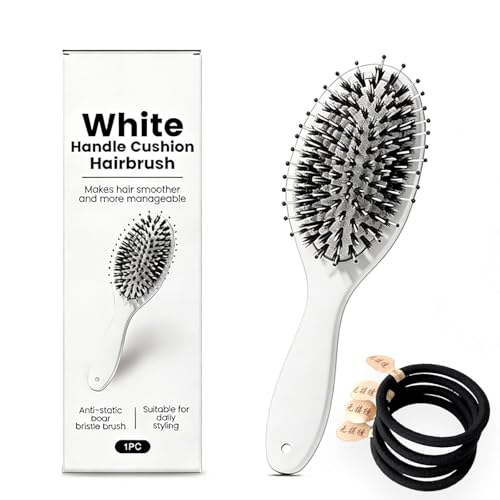 Viral World-Famous 5x Sold out Paddle Brush - Smoother, Stronger, Shinier Hair - Boar Bristle Brushs with Nylon Bristles and Microsphere Massaging Tips