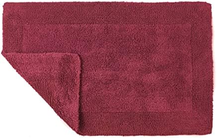 Allure Heavyweight Reversible Bath Mat, 100% Cotton, Super soft, Washable, Large Size 53cm x 85cm (White)
