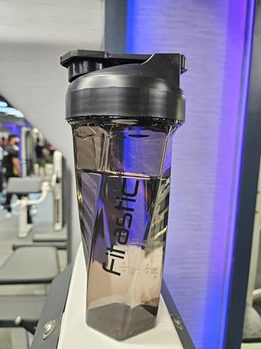 Image of Vortex Shaker Bottle - 700 ml Self-Mixing Shaker for Protein, Gym & Fitness | BPA-Free | No Ball Needed(Charcoal Black) (Black)