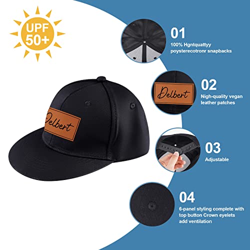 Custom Toddler Baseball Cap: Personalized Name Baby Flat Bill Hats - Sun Protection Girls Snapback Hats 0-12 Years2