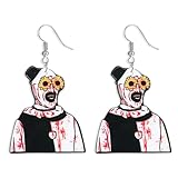 Halloween Theme Funny Acrylic Cartoon Earrings Creative Punk Skull Knife Grimace Dangle Earrings Creative Nightclub Jewelry for Women Halloween Costume Party Exaggeration Accessories (Sunflower clown Earrings)