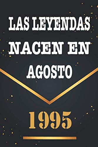 Las Leyendas Nacen En Agosto De 1995: Libro de visitas de 25 años, cuaderno, 120 páginas de felicitaciones, idea de regalo, regalo de 25 aniversario para pareja, niño, mujer, hombre
