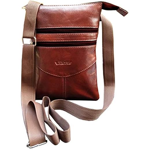 Genuine Leather Brown Neck Pouch