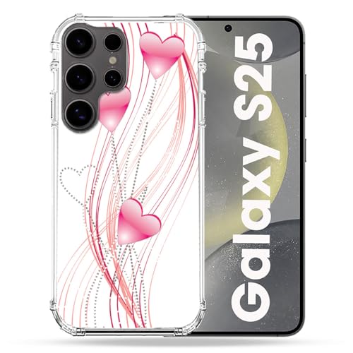 Coque Samsung S25 blindée coeur rose protection écran et caméra