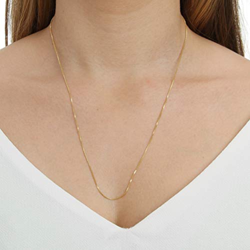 Corrente Veneziana Banhada A Ouro Moda Gargantilha 50 Cm