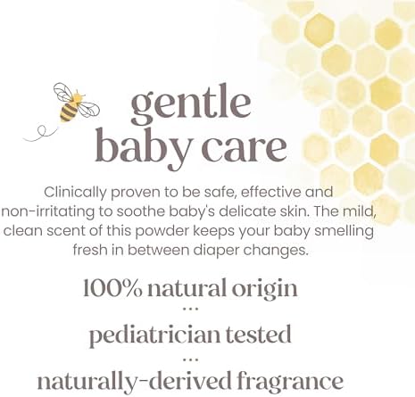 Burt's Bees Bebek Toz Tozu, Güvenli ve Nazik Konfor için Talk İçermez ve Hipoalerjenik,% 100 Doğal Kökenli, Çocuk Doktoru Test Edilmiştir, 8.5 oz - Görsel 6