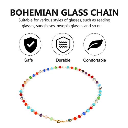 2 Unidades Colar de contas de cristal cordinha para oculos corrente para oculos copos oculos de sol