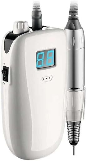 BAZPUR MART® Powerful Cordless Nail Drill - 35000 RPM Rechargeable Electric Manicure Pedicure Tool for Salon &amp; Home Use