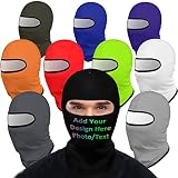 Ski Mask, Custom Balaclava Full Face Mask Add Your Design, Personalized Sun Hood UV Protection Cover