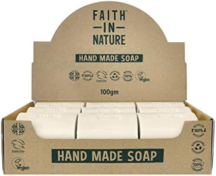 Faith In Nature Natural Tea Tree Hand Soap Bar Box Set, Cleansing, Vegan and Cruelty Free, No SLS or Parabens, 18 x 100 g