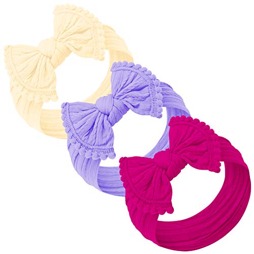 Baby Girl Headbands and bows - Nylon Headband Fits newborn toddler infant girls