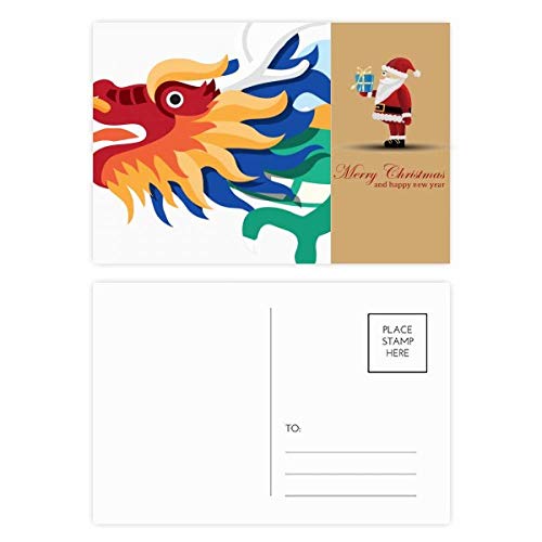 Cartes postales dragon chinois (lot de 20) à offrir, vœux de bonheur et correspondance créative